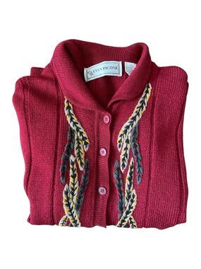 Vintage 80’s 100% Wool Evan Picone Wool Cardigan